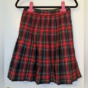 Plaid Red and Black Women's Skirt! 100% Pure Wool